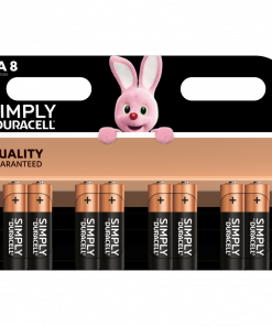 Duracell AA Simply Alkaline Batteries - Pack of 8
