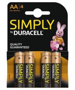 Duracell AA Simply Alkaline Batteries - Pack of 4