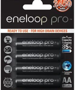 Panasonic Eneloop Rechargeable HC AA Batteries 2500mAh - Pack of 4
