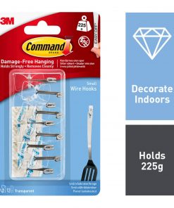 3M Command Clear Small Wire Hooks 9 with Clear Strips