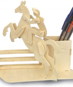 Woodcraft Construction Kit HORSE-RIDING PEN-HOLDER