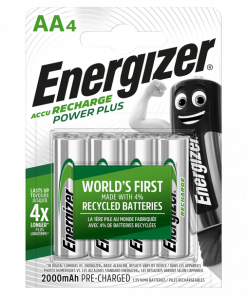 Energizer Rechargeable Power Plus AA Batteries 2000mAh - Pack of 4