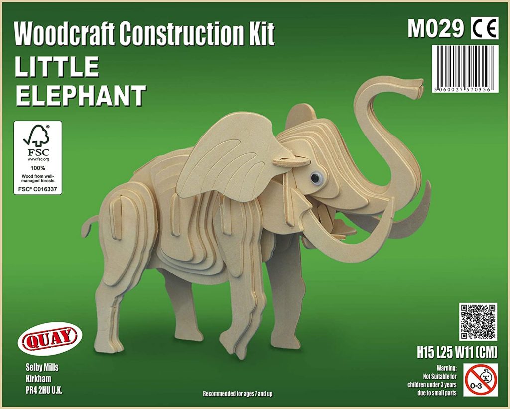Woodcraft Construction Kit LITTLE ELEPHANT