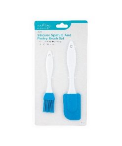 Ashley 2 Piece Silicone Spatula And Pastry Brush Set