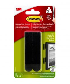 3M Command Large Picture Strips Black 4pk